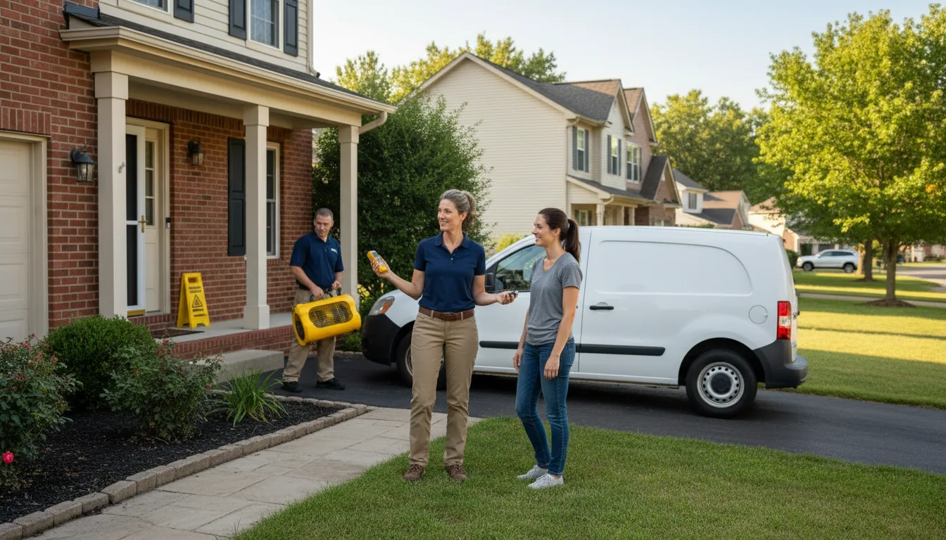 Residential water damage restoration in Start, LA
